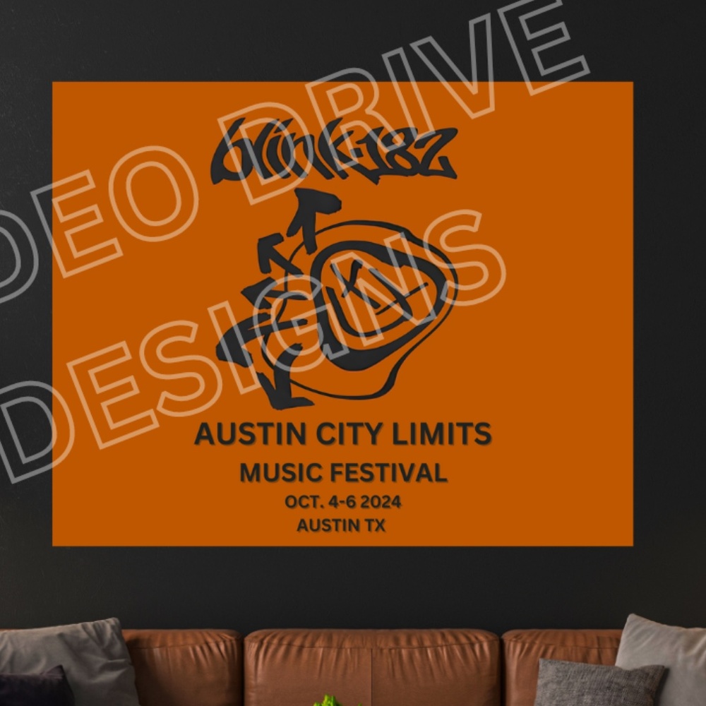 Blink 182 Concert Poster 20x16 Austin City Limits 2024 Oct 4-6th